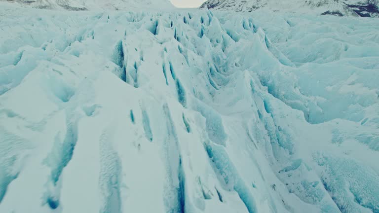 Aerial near Colony Glacier in Alaska