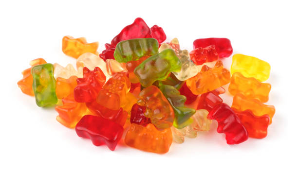 istock Colorfully gummy candies on white 1216672273