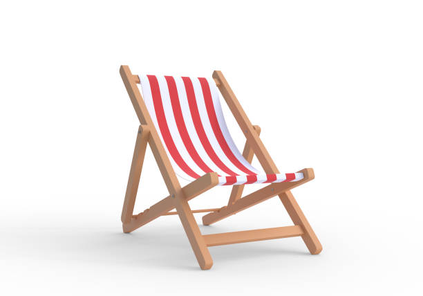 istock Beach chair isolated on white background 1216672647