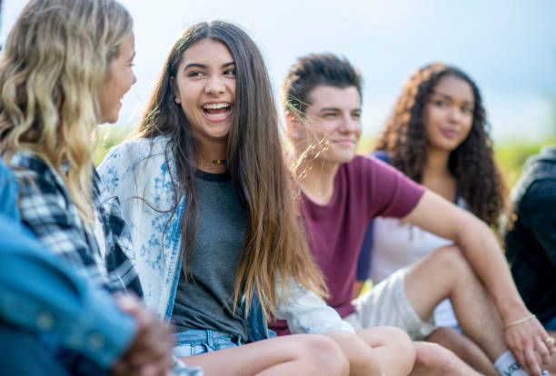 istock Casual Post Secondary Students Outside stock photo 1216674082