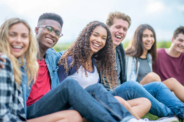 istock Post Secondary Students Outside on Break stock photo 1216674085