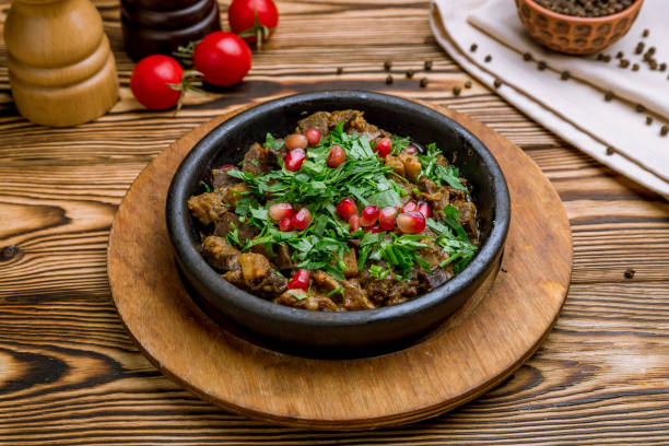istock kuchmachi Georgian cuisine on wooden table 1216676172