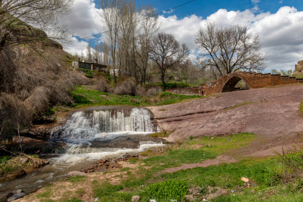 istock Ahlat Emir Bayindir Bridge, Waterfall and Ancient Harabesehir. 1216681634