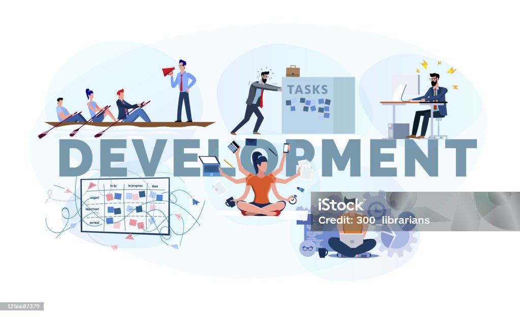 Development Image Graphics Large Set Of Illustrations On Topics Such As Software Development Stock ...