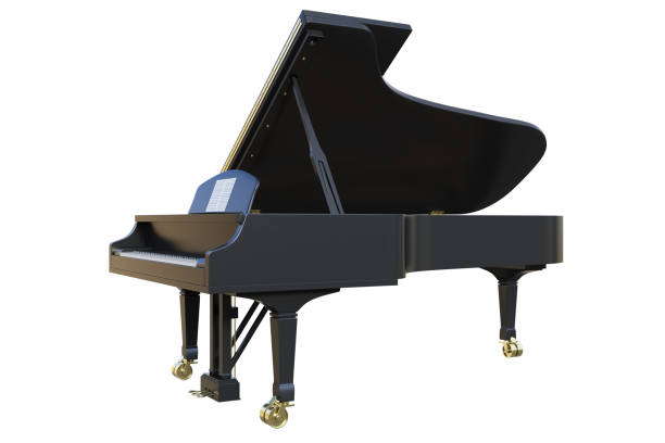 istock Grand Piano isolated on white, 3d render. 1216690294