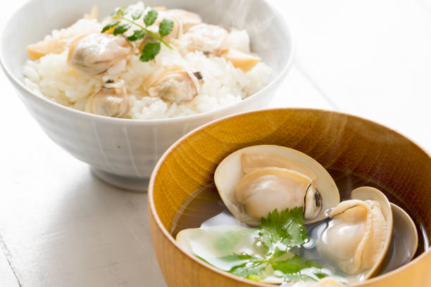 istock Clam soup and clam rice 1216691513