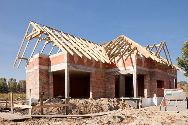 istock Unfinished house of brick 121669286