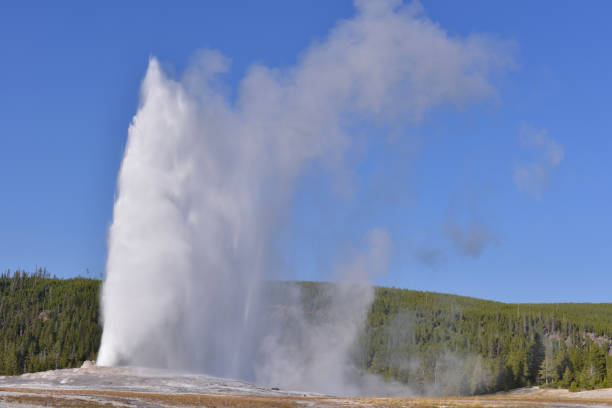 istock Yellowstone geyser erupting 1216693096