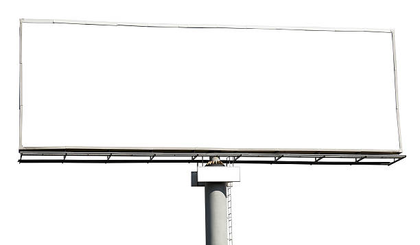 Blank billboard isolated stock photo