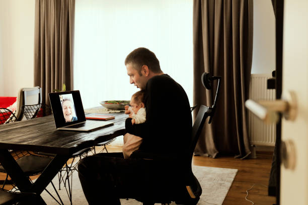 istock Father and little daughter at home 1216695866
