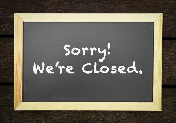 istock Sorry. We are closed. Business closure. 1216696585