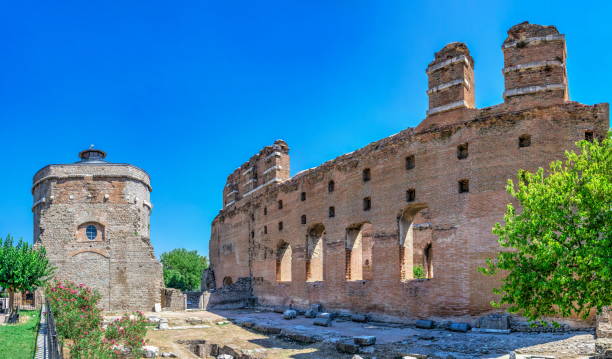 istock Red Basilica in the Pergamon Ancient City, Turkey 1216708214