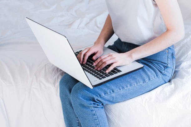 istock young woman hard working at home with laptop 1216708777