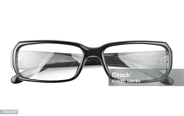 Modern Black Glasses Isolated On White Background Stock Photo - Download Image Now - Black Color, Close-up, Color Image