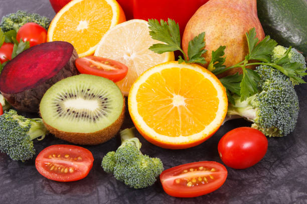 istock Fruits and vegetables containing healthy minerals and vitamins 1216711742
