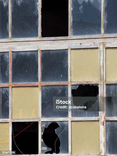 Broken Industry Window Stock Photo - Download Image Now - Angle, Architecture, Broken