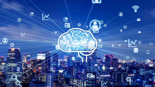 istock AI (Artificial Intelligence) concept. Communication network. Smart city. 1216713141