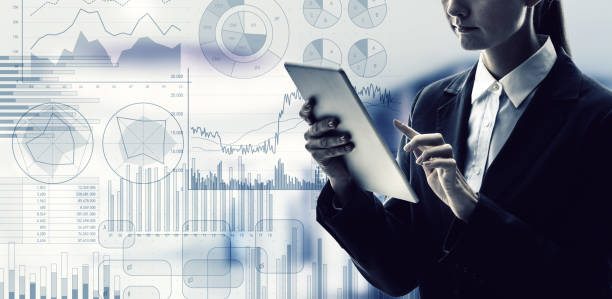 estatísticas do conceito de negócios. gráfico financeiro. planejamento financeiro. análise de dados. - computer language solution algorithm diagram - fotografias e filmes do acervo