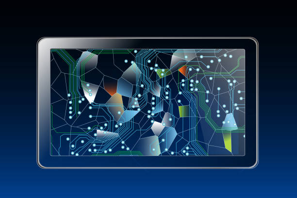 istock The electronics are shown on the screen of the digital tablet. 1216716187