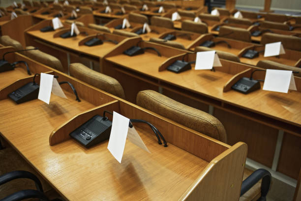 Panmunjom, South Korea - November 30, 2013 : At Panmunjom , they are United Nations soldiers. This is the only conference hall where Korea and North Korea can talk. The other side of the center desk is North Korea　side. Half of here is Korea side.Around the Panmunjom, it has become a (JSA) Joint Security Area of the North-South bilateral. Conference hall of the military ceasefire committee will be constructed, UN soldiers and Korean army soldiers, North Korea army soldiers ,They are guarding face to face across the border. The countries of the world wish peace between the two countries.