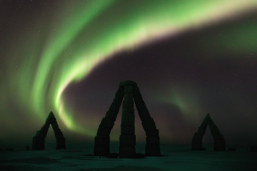 Aurora borealis, Iceland country