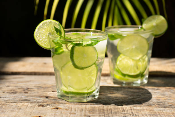 istock Lime and mint cocktail with rum called 