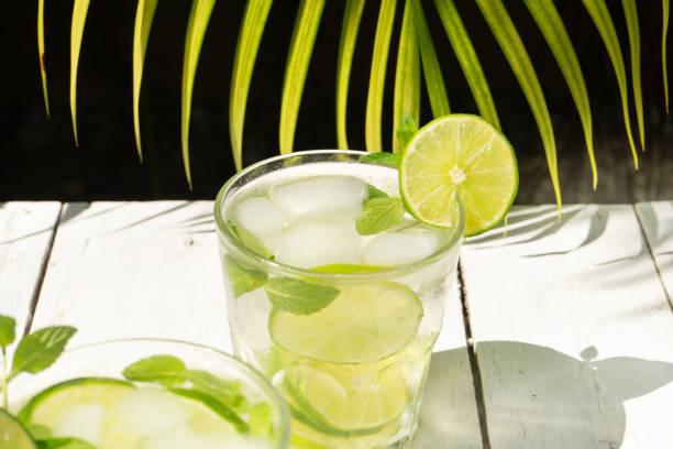 istock Lime and mint cocktail with rum called 
