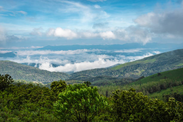 istock mountain coverd with cloud layers and beautiful sky 1216725536