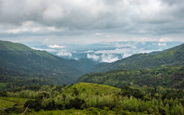 istock mountain coverd with cloud layers and beautiful sky 1216727384