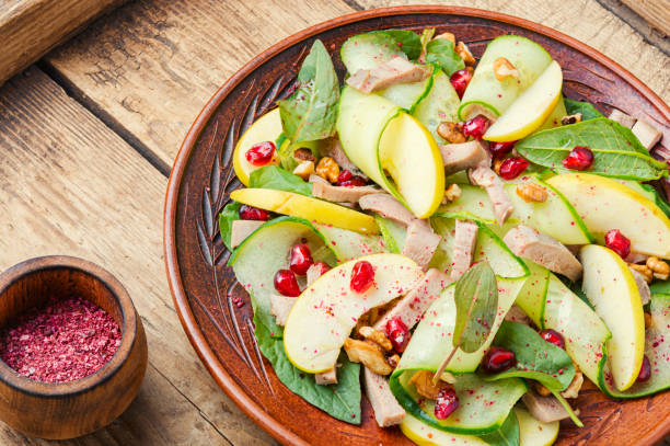 istock Green salad with meat 1216730711