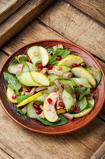 istock Dietary vegetable salad with meat 1216730769