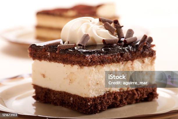 Cake With Cream Stock Photo - Download Image Now - Baked Pastry Item, Cake, Chocolate