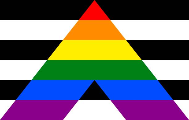 Stright Ally pride community flag, LGBT symbol. Sexual minorities identity. Vector Stright Ally pride community flag, LGBT symbol. Sexual minorities identity. Vector illustration lesbian flag stock illustrations