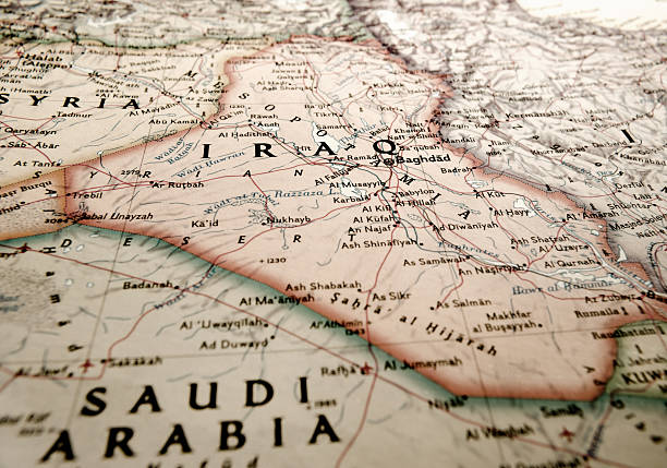 istock Map of Iraq and its surroundings 121673334