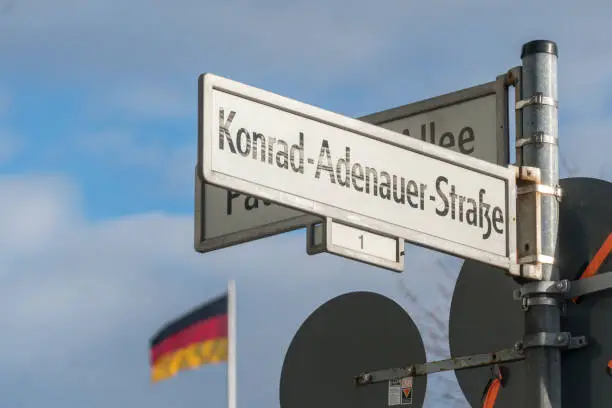 Photo of Konrad Adenauer Street name sign, Berlin