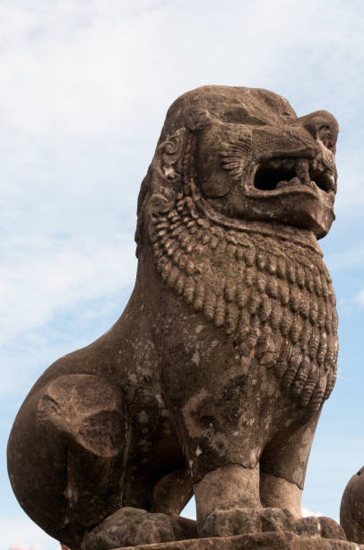 istock Cambodian lion sculpture, Siem Reap 1216740243