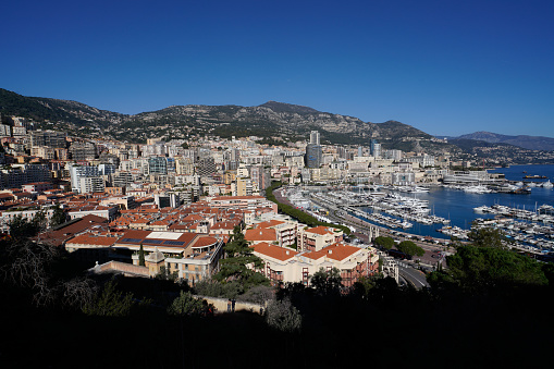 Port in Monaco on a sunny day