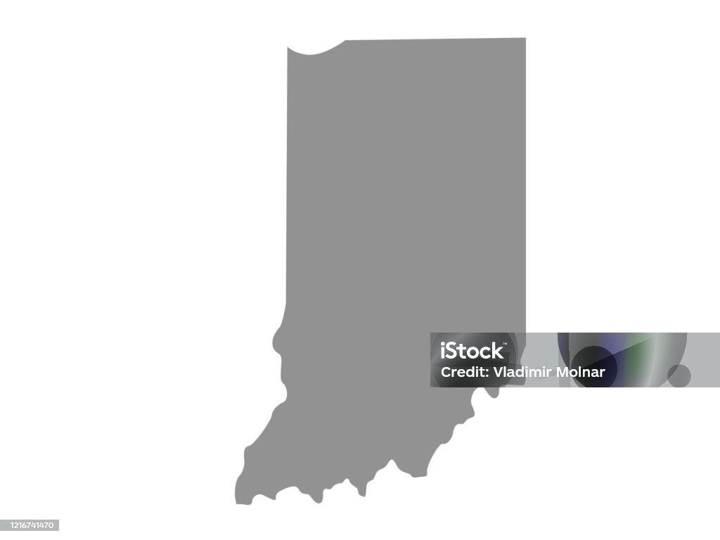 Solid Indianamap Indiana Map Stock Illustration - Download Image Now - Abstract ...