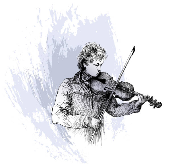 istock Violin player. Music festival background 1216744683