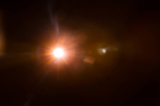istock Abstract Natural Sun flare on the black 1216744857