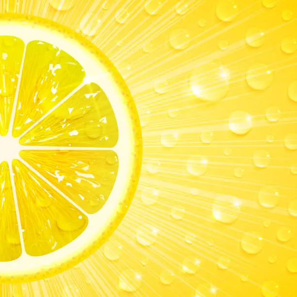 Vector illustration of Juicy Lemon Background