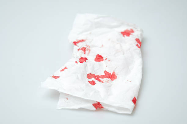istock blood stains on a white paper 1216747355