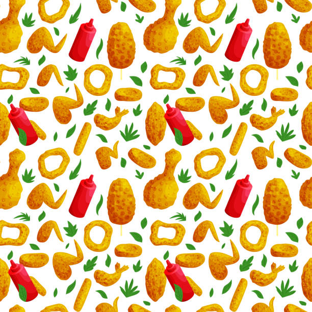 Fast Food Meat And Sauce Seamless Pattern Stock Illustration - Download Image Now - Animal Wing, Buffalo Chicken Wings, Abstract - iStock Fast Food Meat And Sauce Seamless Pattern Stock Illustration - Download Image Now - Animal Wing, Buffalo Chicken Wings, Abstract - iStock