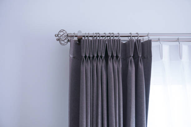 istock Curtains window decoration interior of room 1216751484