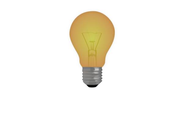 light bulb on white background - 3d rendering stock photo