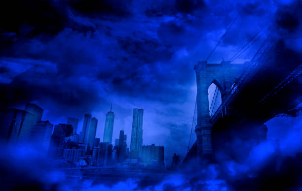 istock Conceptual spooky New York City view 1216752373