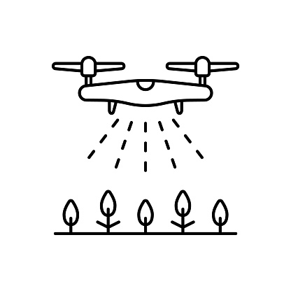 Ilustración de Agente De Pulverización De Drones En Cultivos Icono Lineal y más Vectores Libres de Derechos de Dron - iStock Ilustración de Agente De Pulverización De Drones En Cultivos Icono Lineal y más Vectores Libres de Derechos de Dron - iStock