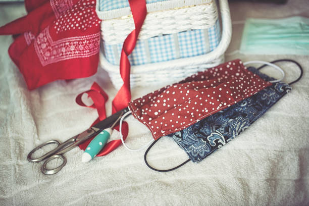 istock Sewing accessories to sew a face mask 1216757950