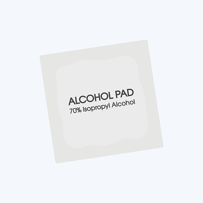 Alcohol wipes icon. Antibacterial formula
