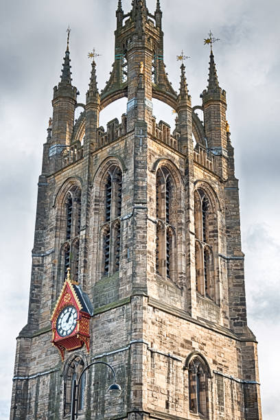 A beautiful church tower in Newcastle upon Tyne, the most populous city in the North East England.